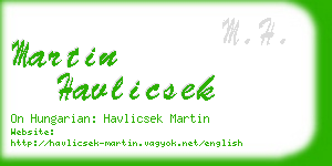 martin havlicsek business card